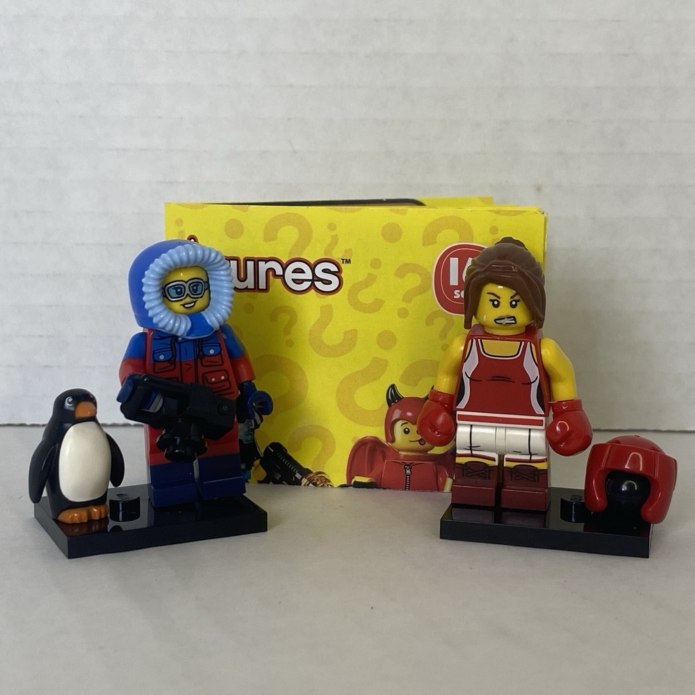 LEGO Series 16 Collectible Minifigure Wildlife Photographer #7 & Boxer #8
